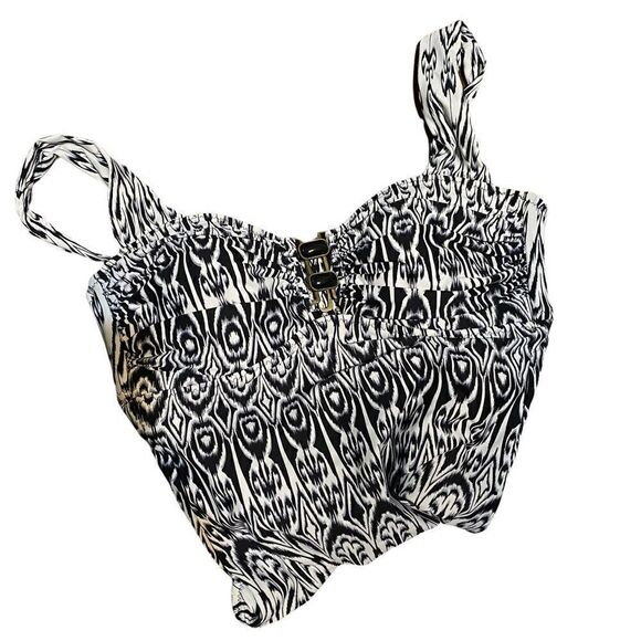 Anne Cole Black and White Swimsuit Full Coverage Size 6 - Picture 3 of 7